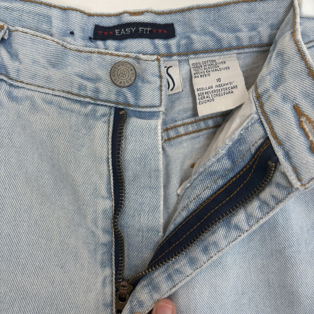 Bill Blass Vintage High Rise Mom Jeans Size 10 Easy Fit Straight Leg Light Wash - Picture 6 of 13